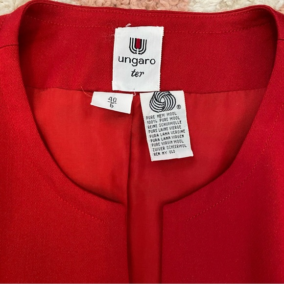 Vintage 80s Emanuel Ungaro Ter Red Blazer - Picture 9 of 15